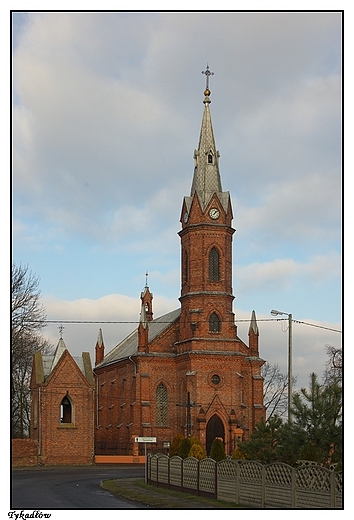 Tykadłów - neogotycki kościół parafialny p.w. św. Katarzyny