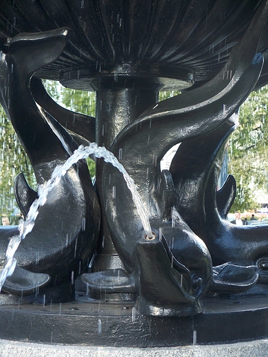 Warszawa, fontanna przy Paacu Kultury.