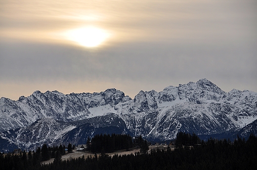 Widok na Tatry. Zakopane