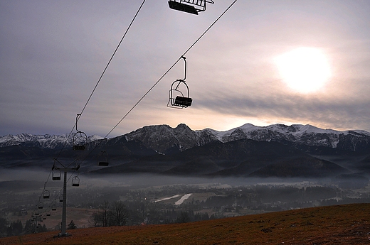 Widok na Tatry ze stokw Butorowego Wierchu