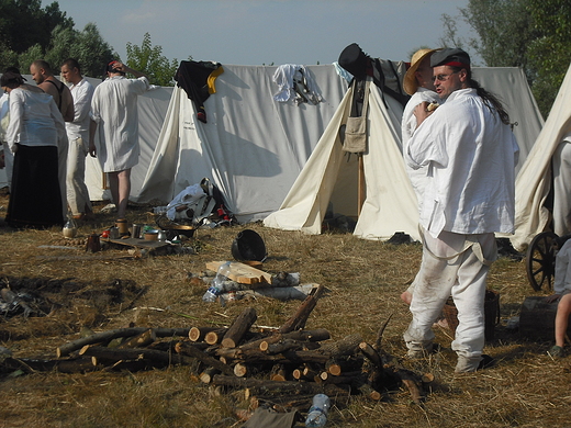 Pomiechowo. Inscenizacja historyczna Bitwa pod Czarnowem 1806 r. Obozowisko.