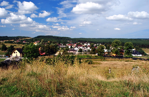 Panorama Mirowa spod ruin zamku.