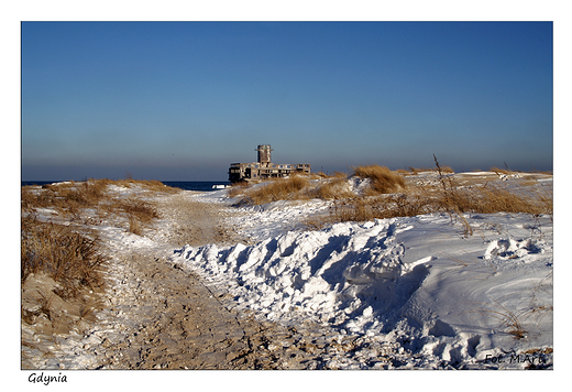 Gdynia - plaa zim na Babich Doach