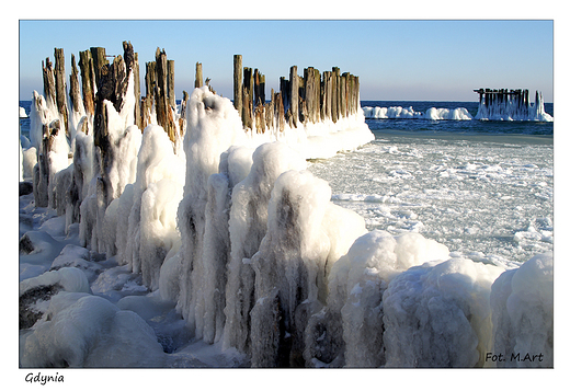 Gdynia - plaa zim na Babich Doach