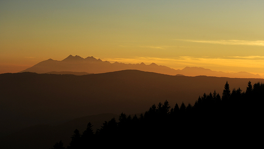 W drodze na Parchowatk. Widok na Tatry