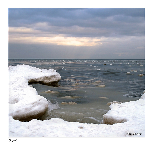 Sopot - morze zim