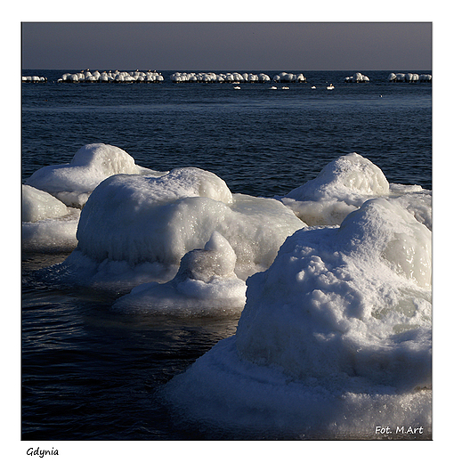 Gdynia - plaa zim. Midzy Mechelinkami a Gdyni
