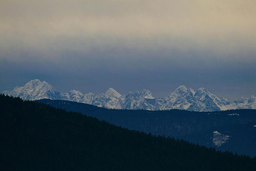 Tatry z okolic Burdelwki, Beskid Makowski