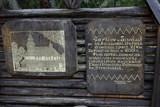 Sianki - tablica informacyjna.