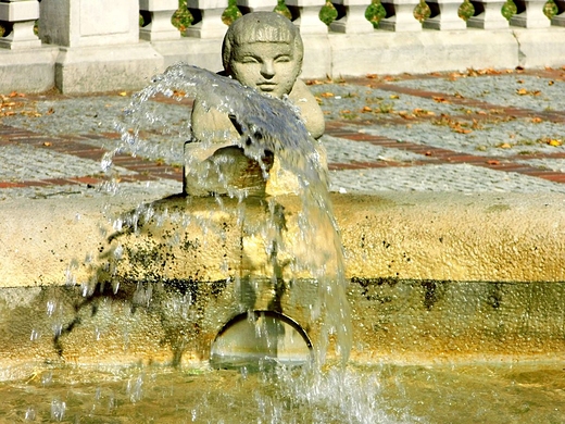 Detal fontanny na Mariensztacie