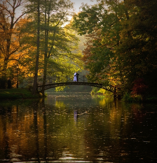 spacerkiem przez park