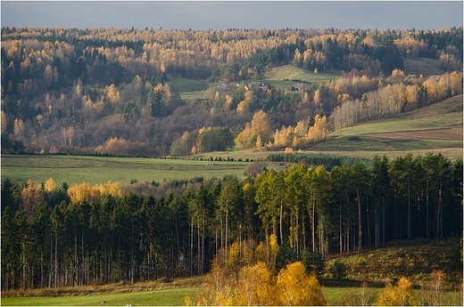 Suwalski Park Krajobrazowy jesieni.