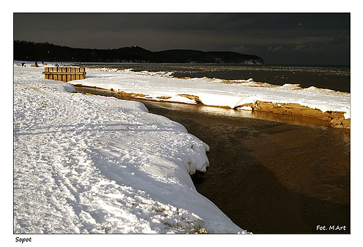 Sopot - nadmorska plaa zim