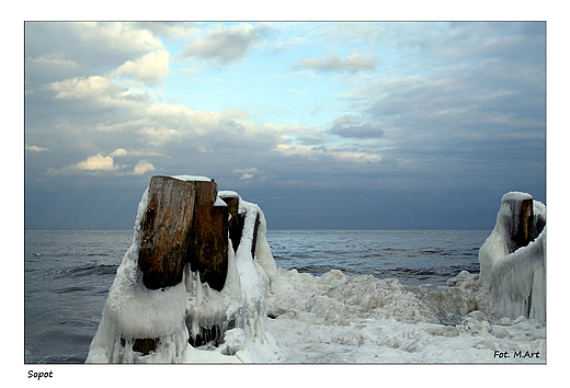 Sopot - morze zim