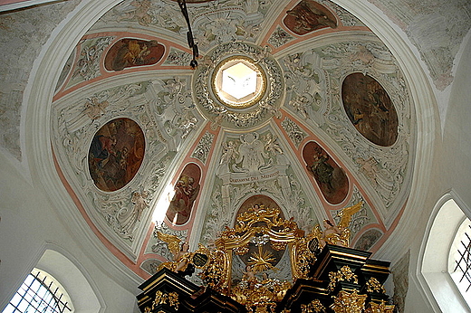 Iluzoryczna kopua w kaplicy klasztornej w witej Annie