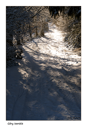 Droga na Hal Izersk w zimowej szacie