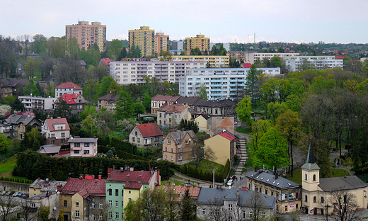 Cieszyn. Panorama miasta z Wiey Piastowskiej.