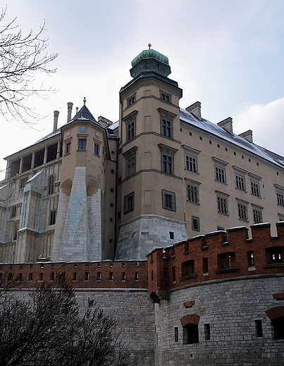 Wawel od strony ul.Podzamcze. Krakw