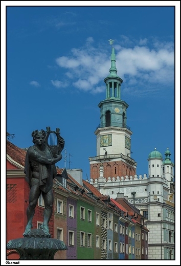 Pozna - stary rynek _ fontanna Apolla