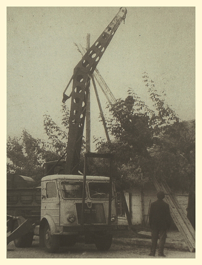 elektryfikacja. zdjcie fotografii z ok. 1960 roku