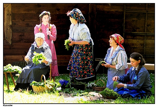 Russw. Skansen - inscenizacja przygotowania zielnikw