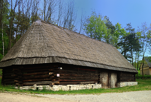 Nadwilaski Park Etnograficzny w Wygiezowie. Stodoa p;ebaska z Regulic z XIXw.