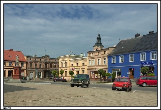 Krobia - kamienice w rynku