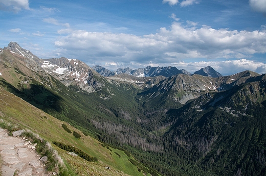 Widok z trasy Kasprowy Wierch-Dolina Kondratowa