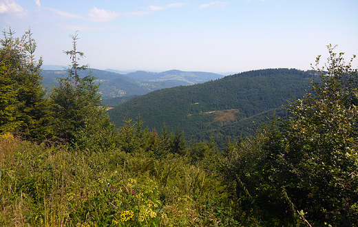 Beskid Makowski ogldany z Mosornego Gronia.