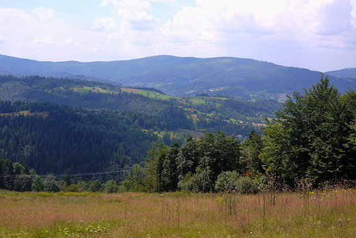 Beskid ywiecki. Maa Babia Gra widziana z Zawoi.