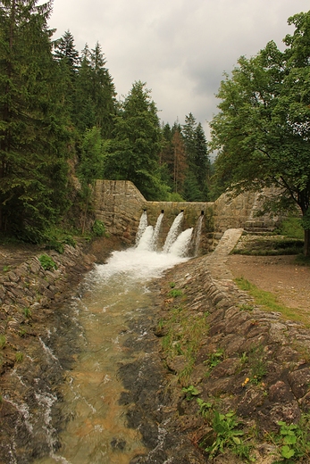 Tama w Kunicach na potoku Bystra