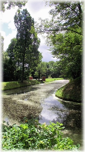 Rowerem po Kaszubach- zamek w Krokowej- park