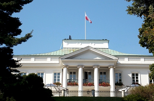 Warszawa. Belweder od strony azienek.