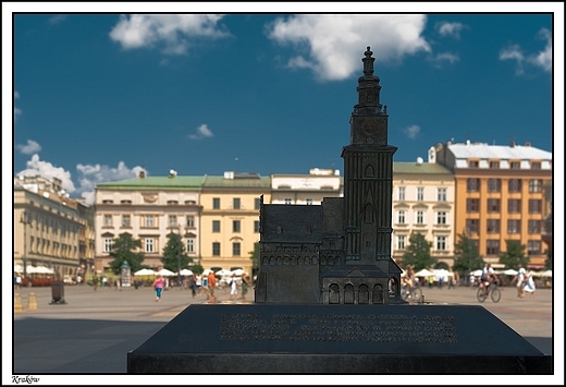 Krakw - zabytkowy rynek _ miniatura wiey ratuszowej