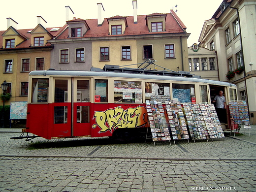 Punkt Informacji Turystycznej w zabytkowym tramwaju.