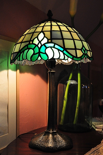 Lampa w herbaciarni u Dziwisza. Kazimierz Dolny