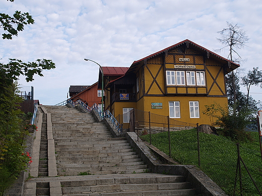 Szczawnica. Schody prowadzce do Szczawnicy Grnej