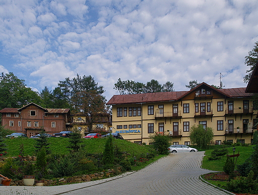 Szczawnica. Zabytkowe budynki w Parku Grnym