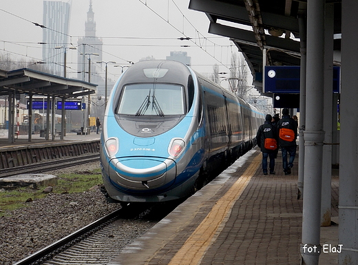 Warszawa. Pendolino na Dworcu Zachodnim PKP.