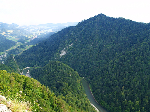 Widok z Sokolicy (747m n.p.m.) na Mae Pieniny