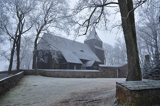 Modrzewiowy koci w Wieliczkach