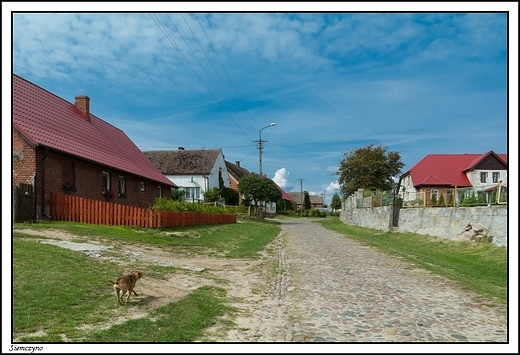 Siemczyno -  fragment starej zabudowy wsi, z pocztkw XXw.