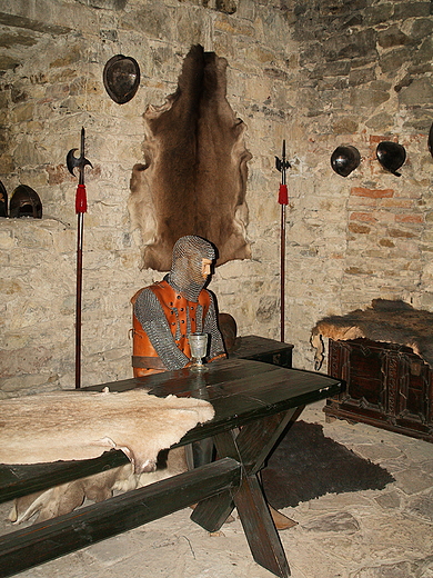 Pieniny. Wyposaenie muzeum zamku DUNAJEC w Niedzicy.