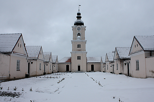 Zimowy poranek w wigierskim klasztorze