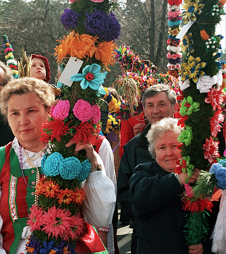 yse - barwna procesja w Niedziel Palmow