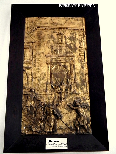 Obrona Jasnej Gry 1655 , XIXw paskorzeba z przedsionka Sali Rycerskiej