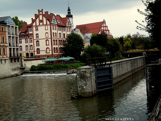 Opolska Wenecja czyli fragment Mynwki od Mostu Katedralnego do Zamkowego