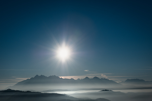 Widok na Tatry z Maych Pienin