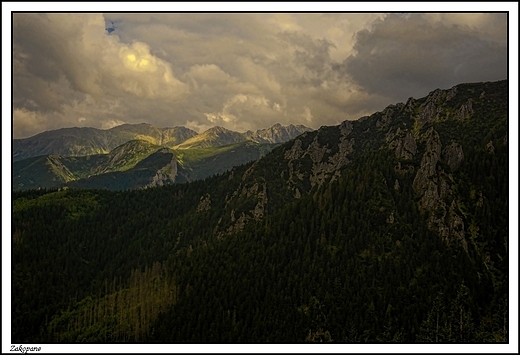 Zakopane - w kolorach zachodzcego soca