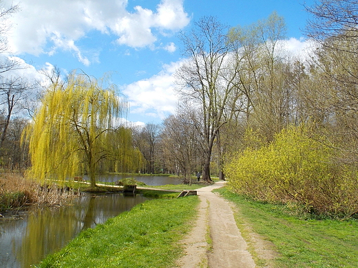 Pruszkw. Wiosna w zabytkowym Parku Potulickich.